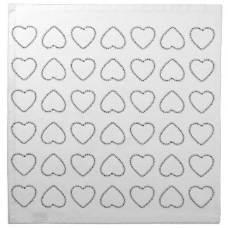 Cute Hearts Pattern Holiday & Party Napkin