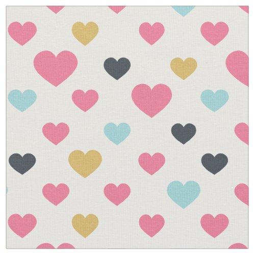 Cute Hearts Pattern Kids Valentine Fabric