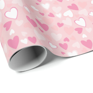 Cute Hearts Pink Wrapping Paper