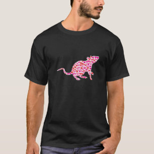 Cute Hearts Rat Funny Animals Lover Valentines Day T-Shirt