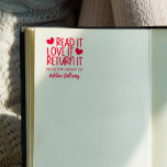 Cute Hearts Read It Love It Return It Book Plate Self-inking Stamp<br><div class="desc">From the library of self inking stamp with a cute typography design: read it love it return it. Read it love it return it book plate self inking stamp personalized with your name in a bold script. Quirky self inking this book belongs to stamp for a book lover with charming...</div>