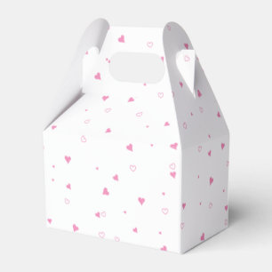 Cute Hearts Seamless Pattern, Valentines Gift Favor Boxes