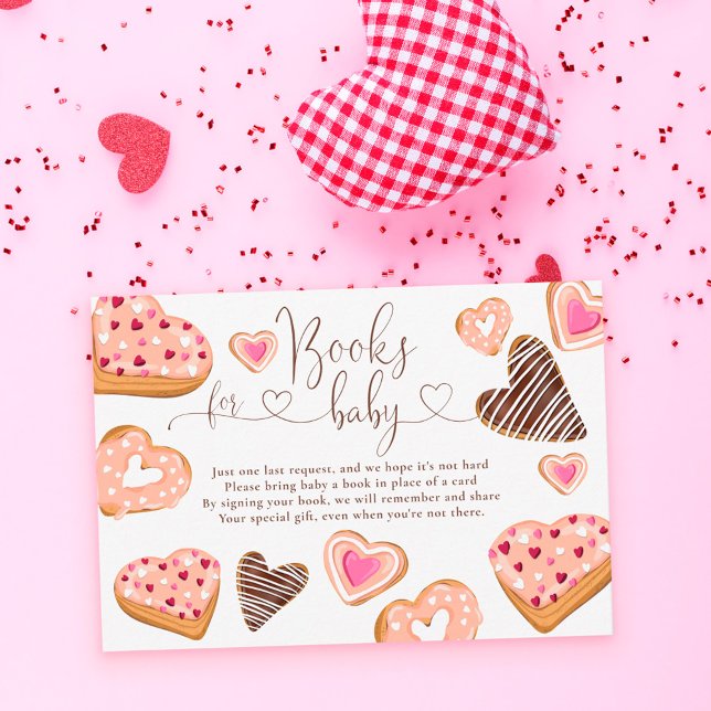 Cute hearts valentine donuts books for baby enclosure card (Creator Uploaded)