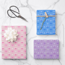 Cute Hearts Wrapping Paper