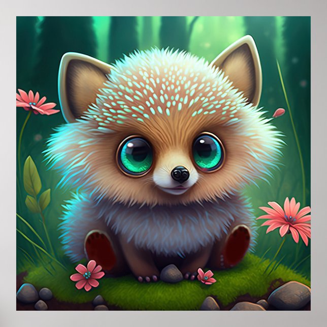 Cute Hedge Hog Poster (Front)