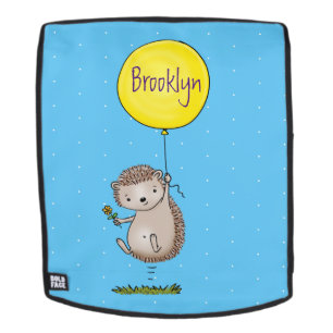 Cute hedgehog and balloon cartoon pattern backpack