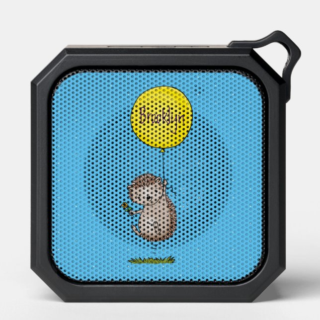 Cute hedgehog and balloon cartoon pattern bluetooth speaker (Front)