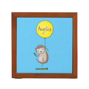 Cute hedgehog and balloon cartoon pattern desk organizer