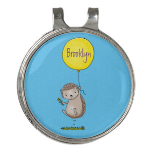 Cute hedgehog and balloon cartoon pattern golf hat clip