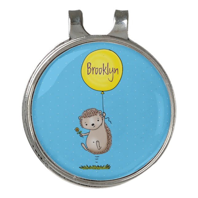 Cute hedgehog and balloon cartoon pattern golf hat clip (Front)