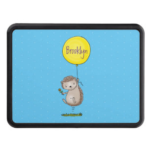 Cute hedgehog and balloon cartoon pattern hitch cover