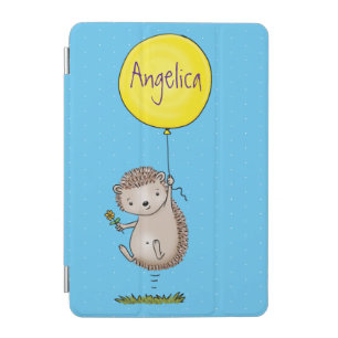 Cute hedgehog and balloon cartoon pattern iPad mini cover