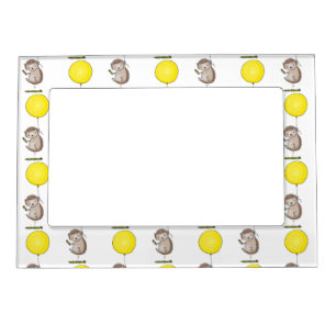 Cute hedgehog and balloon cartoon pattern magnetic frame