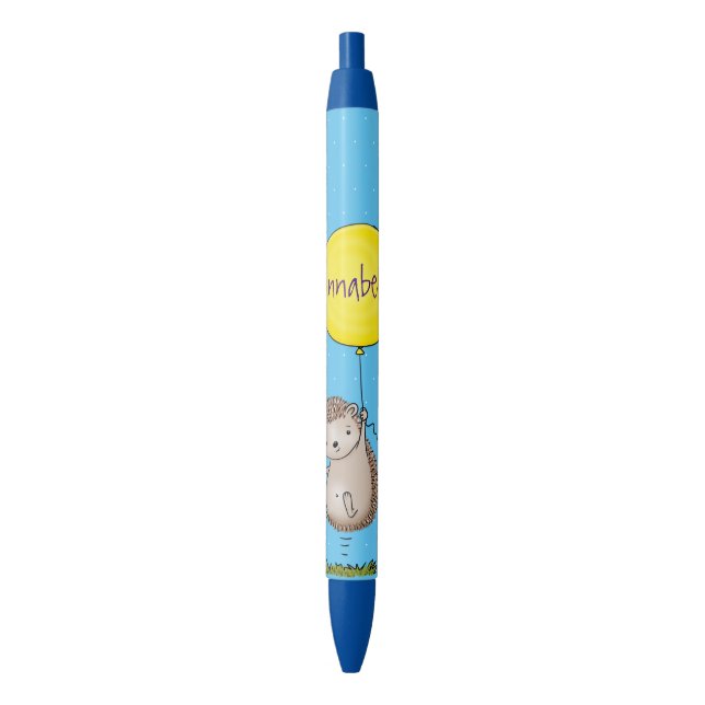 Cute hedgehog and balloon cartoon pattern pen (Front Vertical)