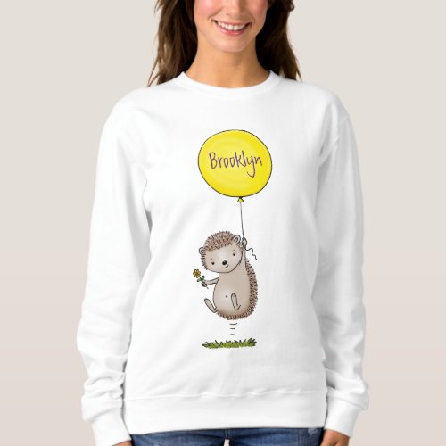 Cute hedgehog and balloon cartoon pattern sweatshirt