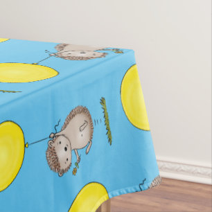 Cute hedgehog and balloon cartoon pattern tablecloth
