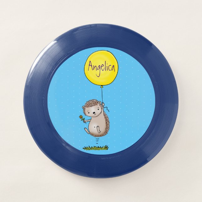 Cute hedgehog and balloon cartoon pattern Wham-O frisbee (Front)