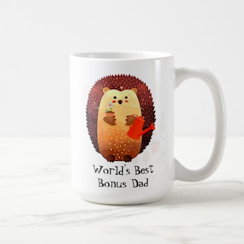 Cute Hedgehog Animal Worlds Best  Bonus Dad Coffee Mug