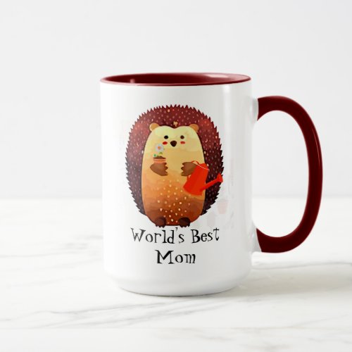 Cute Hedgehog Animal Worlds Best Mom Mother Mug