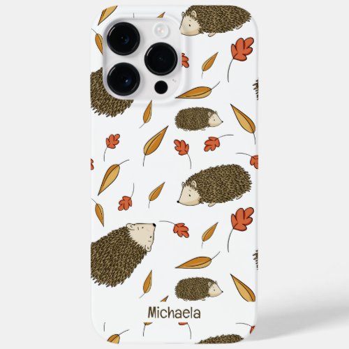 Cute Hedgehog Autumn Leaves Pattern  Case_Mate iPhone 14 Pro Max Case