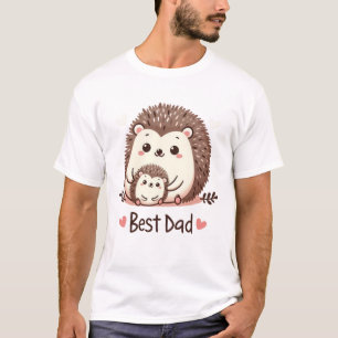 Cute Hedgehog Best Dad Father’s Day Gift T-Shirt