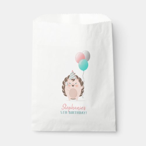 Cute Hedgehog Birthday Favor Bag