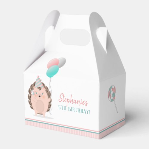 Cute Hedgehog Birthday Favor Boxes