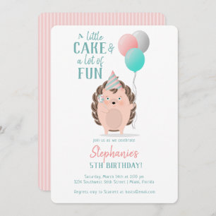 Cute Hedgehog Birthday Invitation