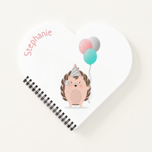 Cute Hedgehog Birthday Notebook