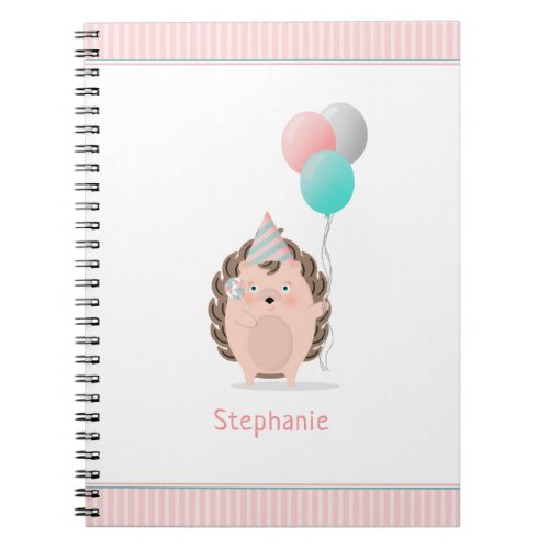 Cute Hedgehog Birthday Notebook