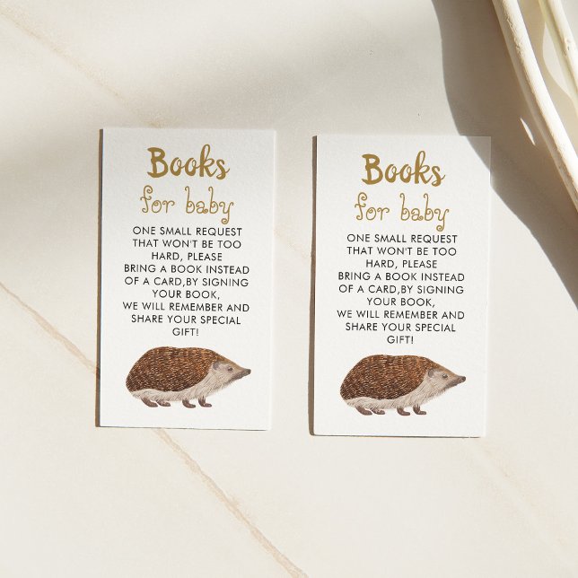 Cute Hedgehog  Book Request Baby Shower Enclosure  (Creator Uploaded)