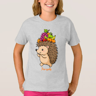 Cute Hedgehog Carrying Fresh Fruit T-Shirt