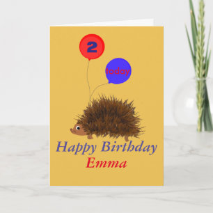 Cute hedgehog cartoon card