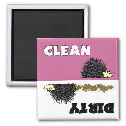 Cute Hedgehog Clean  Dirty Dishwasher Magnet