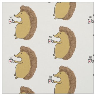 Cute Hedgehog Custom Fabric