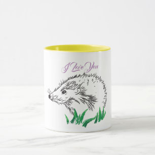 Cute Hedgehog Drawing Mug
