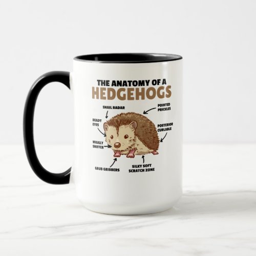 Cute Hedgehog Explanation Anatomy Of A Hedgehogs Mug