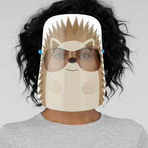 Cute hedgehog face shield