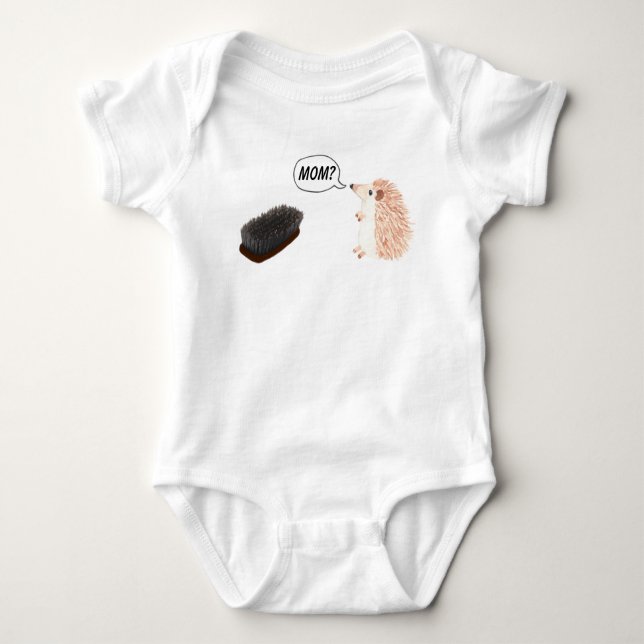 Cute Hedgehog funny onsie Baby Bodysuit (Front)