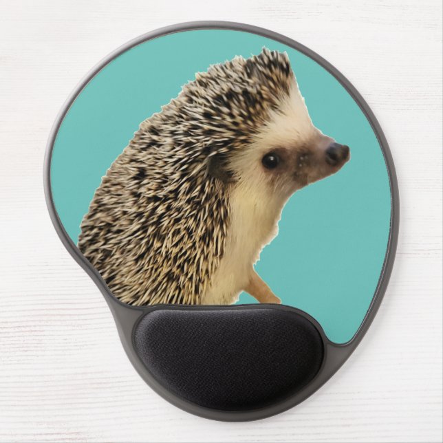 Cute Hedgehog Gel Mousepad in Blue (Front)