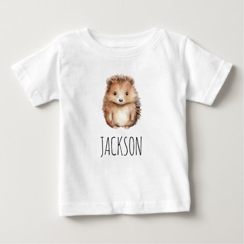 Cute Hedgehog Gender neutral custom Baby T_Shirt