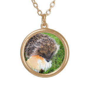 CUTE HEDGEHOG GOLD PLATED NECKLACE