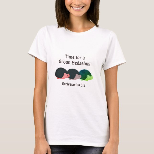 Cute Hedgehog | GROUP HEDGEHUG Customizable Text T-Shirt (Front)