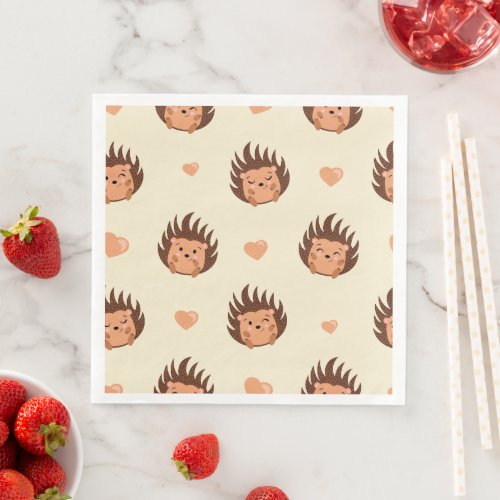 Cute Hedgehog Guardanapo de Papel Paper Dinner Napkins