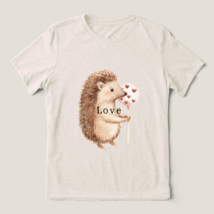 Cute Hedgehog Hearts Love Tri-Blend Shirt