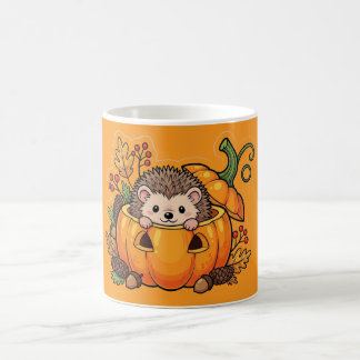 Cute Hedgehog in Pumpkin – Autumn Fall Coffee Mug