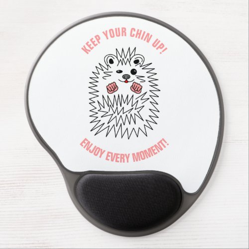Cute Hedgehog Keep Your Chin Up Gel Mouse Pad