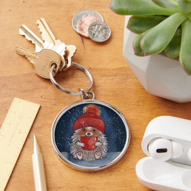 Cute Hedgehog Keychain (Desk)