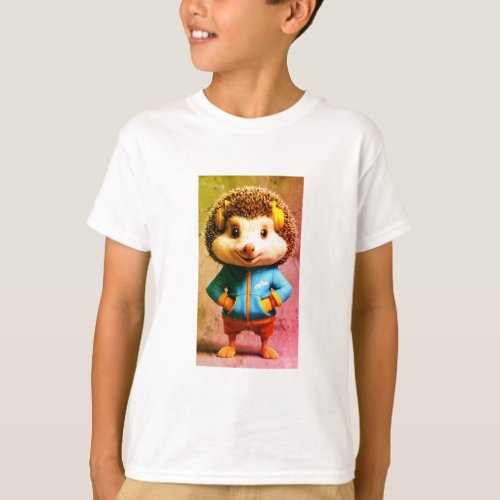 cute hedgehog kids  T_Shirt