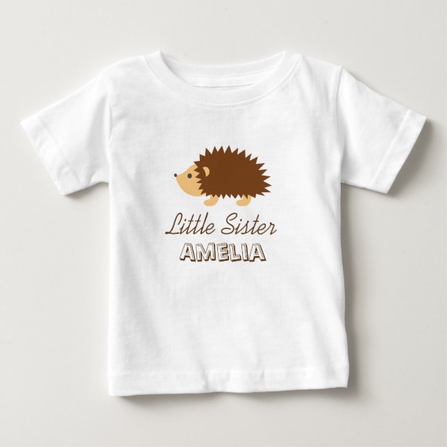 Cute hedgehog little sister baby romper bodysuit (Front)